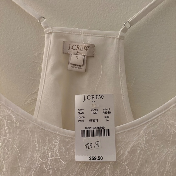 J. Crew White Sparkly Textured Cami - Picture 4 of 5